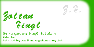 zoltan hingl business card